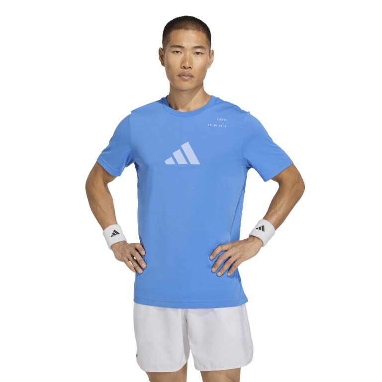 adidas Tennis T-shirt Category Graphic (cotton blend) blue men's