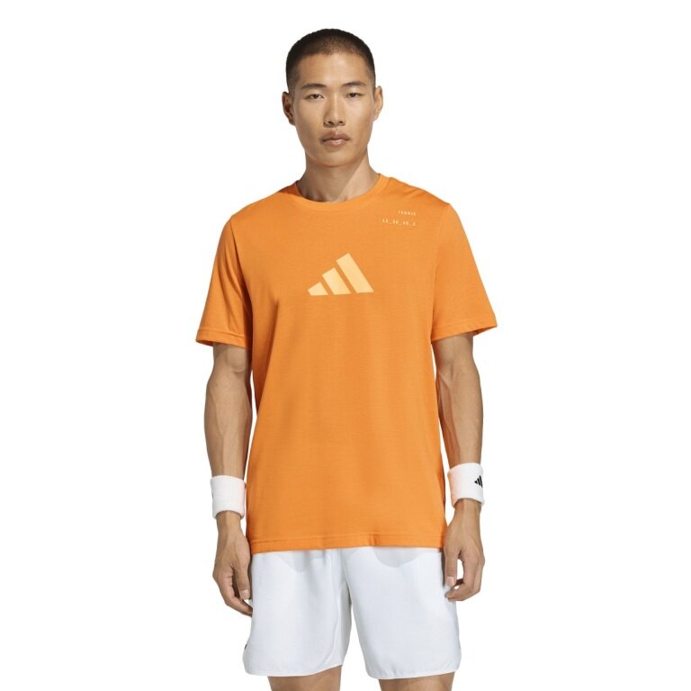 adidas Tennis T-shirt Category Graphic (cotton blend) orange men's