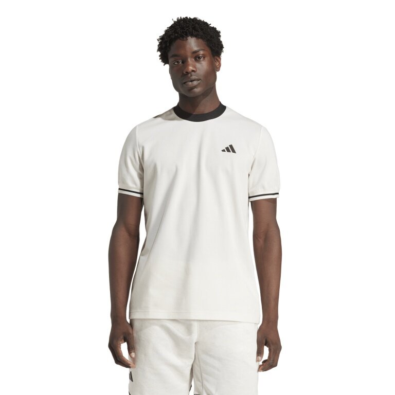 adidas Tennis T-shirt Heritage Tee white/beige men's