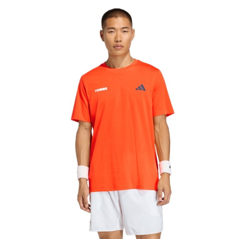 adidas Tennis T-shirt Hot Egg Graphic (Cotton Blend) orange Men's