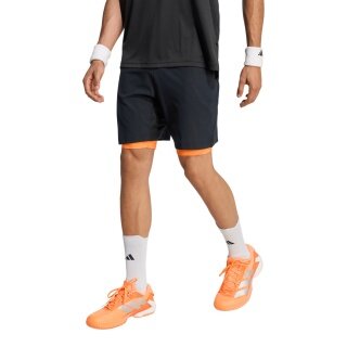 adidas Tennis Shorts Climacool Short 2in1 (Short+Tight) 2026 black/orange men's
