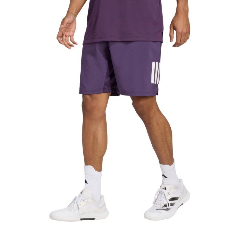adidas Club Climacool 3-Stripes Tennis Shorts 9-inch short purple men's
