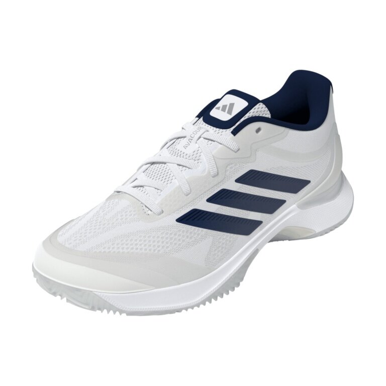 adidas tennis shoes Avacourt 3 clay/sand court white/navy blue ladies