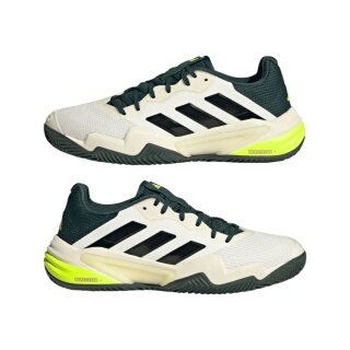 adidas Tennis Shoes Barricade 13 Clay/Sand Court/Stability 2025 white/dark green Men's