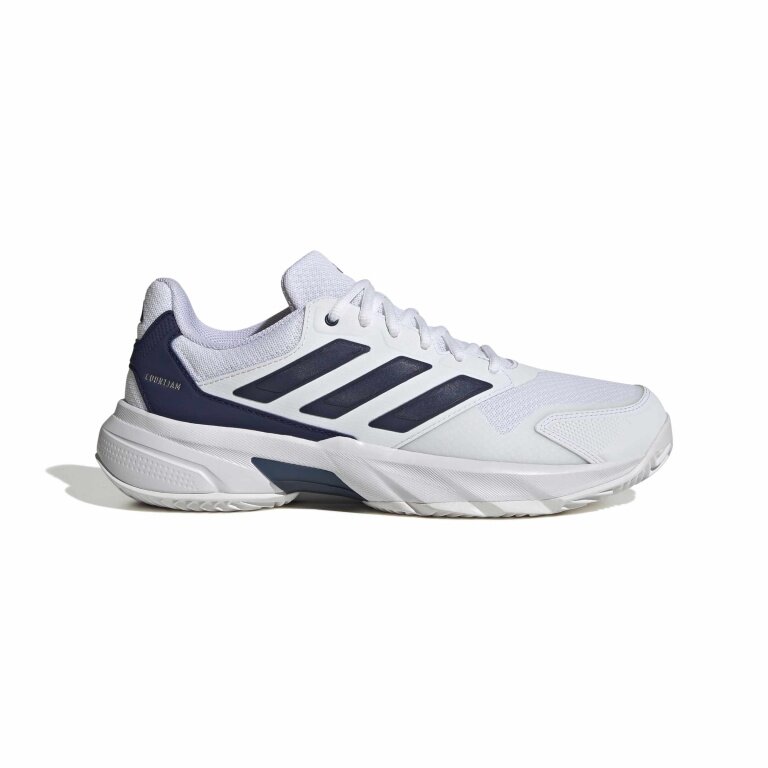 adidas CourtJam Control 3 Tennis Shoes Clay/Sand Court 2026 white/dark blue men's