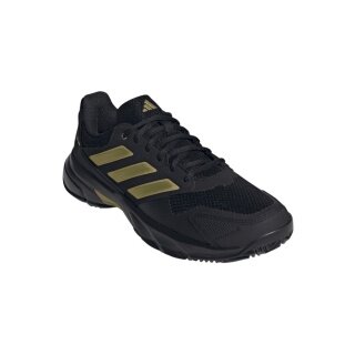 adidas CourtJam Control 3 Allcourt Tennis Shoes black/gold men's