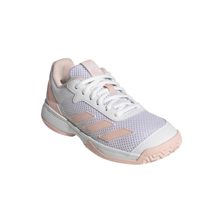 adidas Courtflash Allcourt 2025 tennis shoes white/pink girls