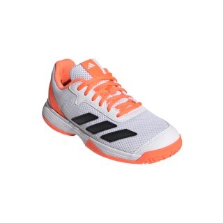 adidas Courtflash Allcourt tennis shoes white/orange children