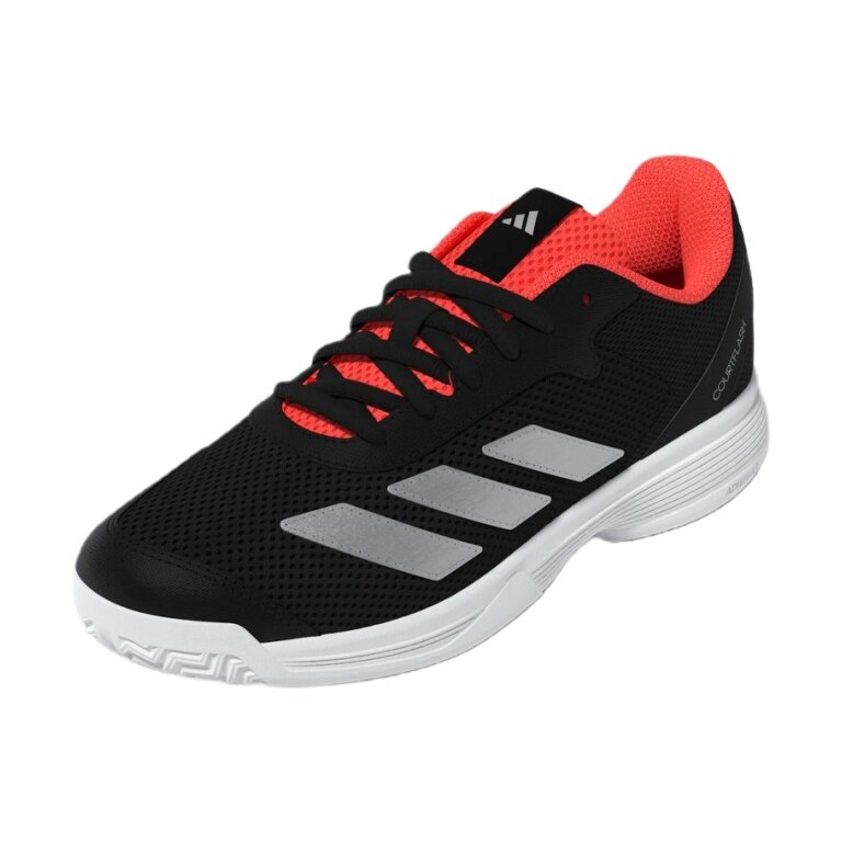 adidas Courtflash Allcourt 2025 tennis shoes black/red children