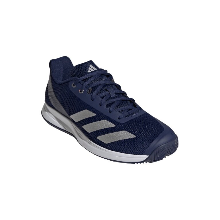 adidas Courtflash Speed 2 tennis shoes navy blue/white/silver men's