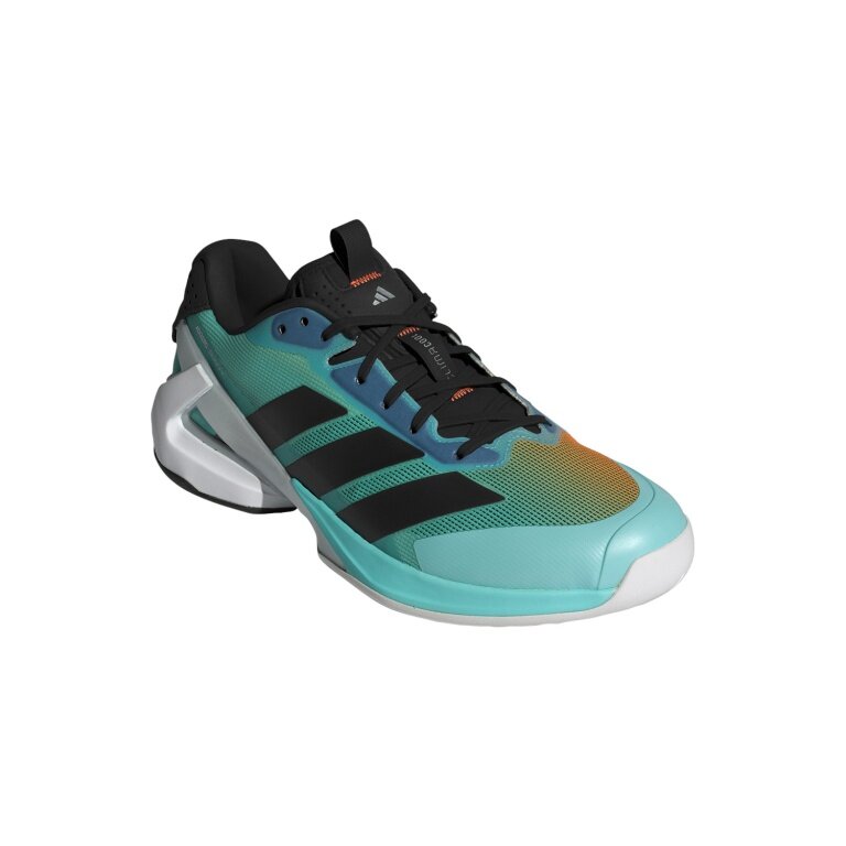 adidas tennis shoes adizero Ubersonic 5 Allcourt/lightweight turquoise/black/orange men's