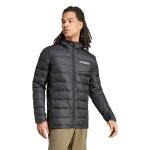 adidas Terrex Multi Light Hooded Down Jacket (warm, water-repellent) black men's
