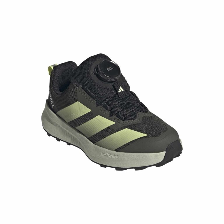 adidas Trail Running Shoes Terrex Agravic Boa 2026 (BOA Lacing System) black/lime green kids
