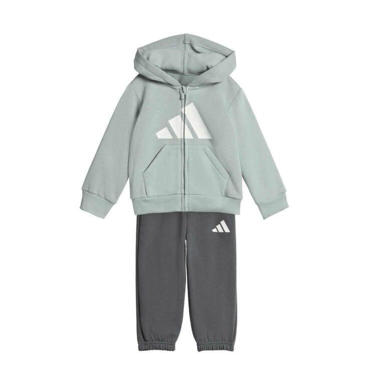 adidas Essentials Tracksuit (Cotton Blend) green/grey toddlers