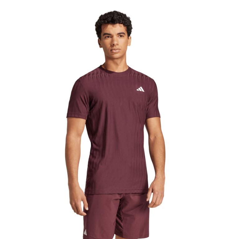 adidas Tennis T-shirt Climacool+ Airchill Freelift (slim fit, optimal freedom of movement) burgundy Men's