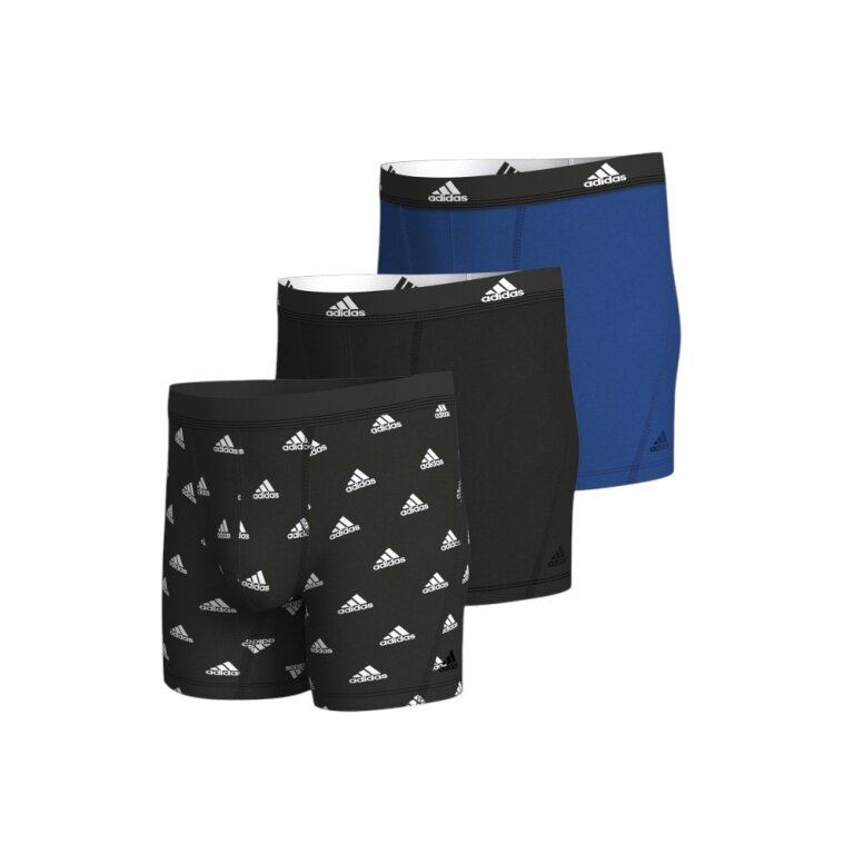 adidas underwear boxershorts briefs multicoloured black/blue - 3 pieces