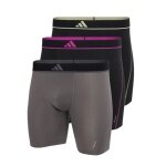 adidas underwear boxershorts briefs active micro flex eco multicoloured black/grey men's - pack of 3