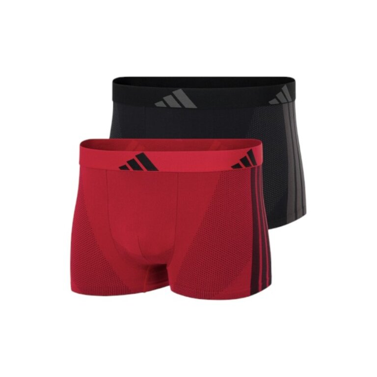 adidas underwear boxershorts trunk active micro stretch seamless - black/red - 2 pieces