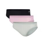 adidas underwear bikini briefs (perfect fit) black/grey/pink ladies - pack of 3