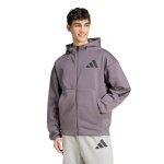 adidas Z.N.E. Zip Hoodie (Cotton/Polyester) purple Men's