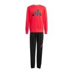 adidas Essentials Jogger Tracksuit (Cotton Blend) red/black children