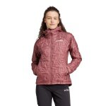 adidas Isolation Jacket Terrex Xperior PrimaLoft Loose Fill Hooded Burgundy Red Ladies
