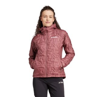 adidas Isolation Jacket Terrex Xperior PrimaLoft Loose Fill Hooded Burgundy Red Ladies