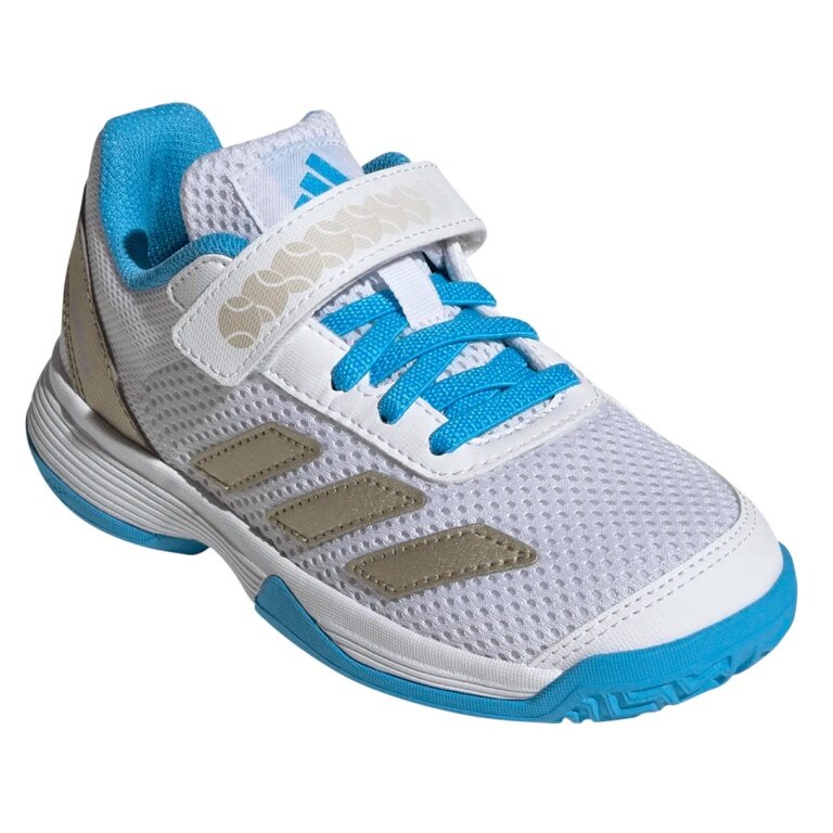 adidas Courtflash CF C Allcourt Tennis Shoes (Velcro) 2025 white/blue children