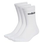 adidas Sports Socks Linear Crew Cushioned (Cotton, fully padded) white - 3 pairs