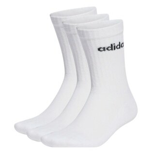 adidas Sports Socks Linear Crew Cushioned (Cotton, fully padded) white - 3 pairs