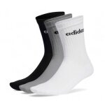 adidas Sports Socks Linear Crew Cushioned (Cotton) white/grey/black - 3 pairs