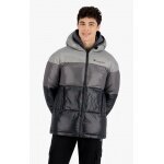 Champion Quilted Jacket - Padded Hooded Jacket with Gradient Panels - Black Men