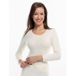 Medima Underwear Long Sleeve Shirt (Angora/Cotton) White Women (Size S-L)