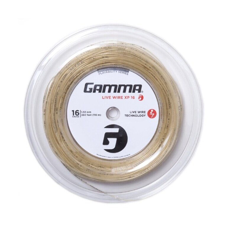 Gamma Tennis String Live Wire XP (Touch+Comfort) natural 110m roll