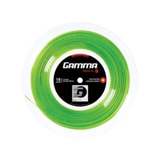 Gamma Tennis String Moto (Durability + Spin) lime green 100m reel