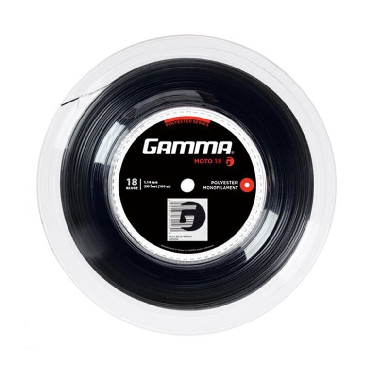 Gamma Tennis String Moto (Durability + Spin) black 100m reel