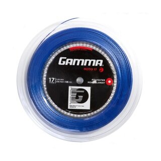 Gamma Tennis String Moto (Durability + Spin) 5 Year Limited Edition Blue 100m Reel