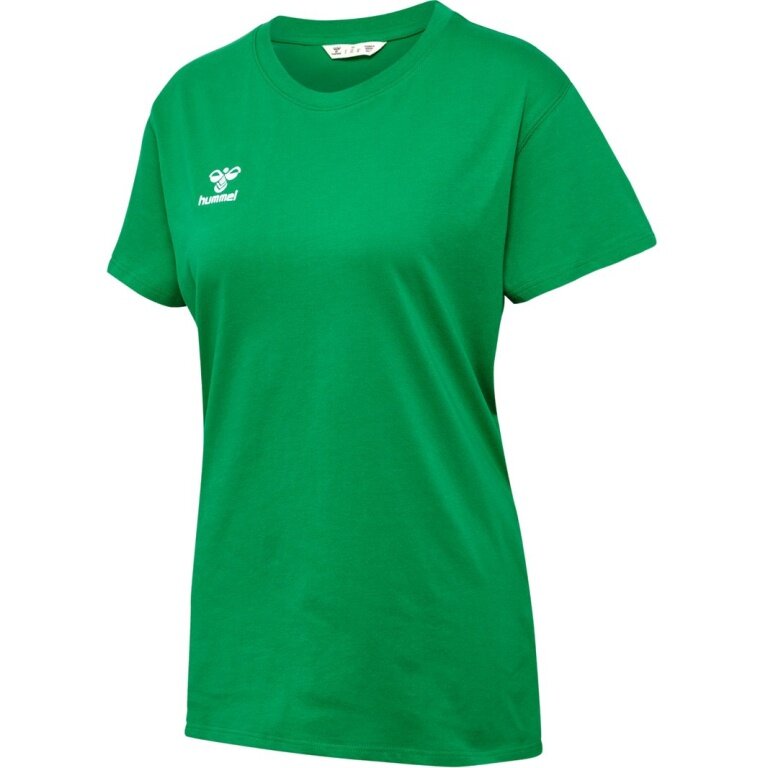 hummel Sport/Leisure Shirt hmlGO 2.0 (Organic Cotton, Classic Design) Short Sleeve Green Women