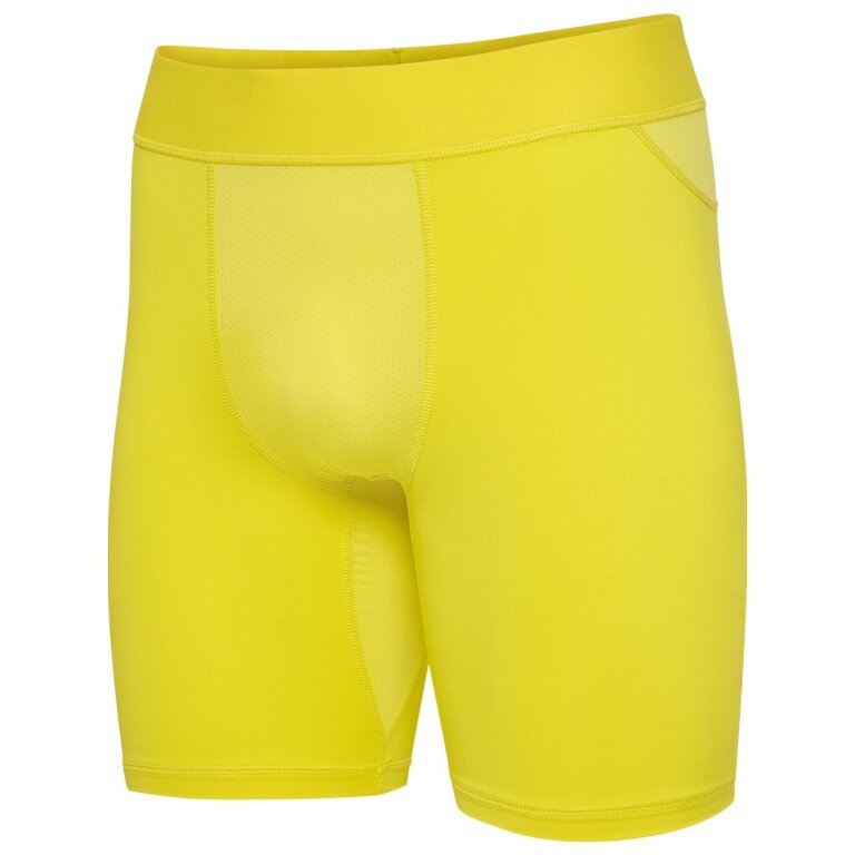 Hummel functional trousers hmlBL Performance Short Tight (polyester, fitted) yellow men's