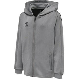 hummel Sport Hoodie hmlCORE XK Poly Zip Hood Sweat (Polyester Sweat Fabric) with Hood Grey Kids