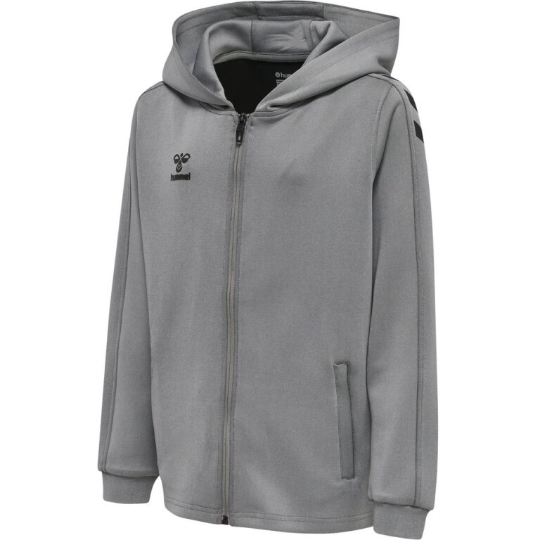 hummel Sport Hoodie hmlCORE XK Poly Zip Hood Sweat (Polyester Sweat Fabric) with Hood Grey Kids