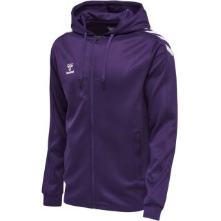hummel Sport Hooded Jacket hmlCORE XK Poly Zip Hood Sweat (Polyester Sweat Fabric) with Hood Purple/White Men