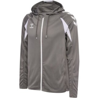 Hummel hmlCORE 2.0 Full-Zip Hoodie (100% recycled Polyester) grey/white men's
