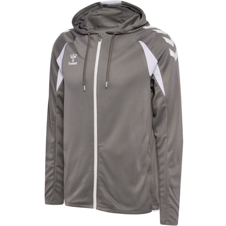 Hummel hmlCORE 2.0 Full-Zip Hoodie (100% recycled Polyester) grey/white men's