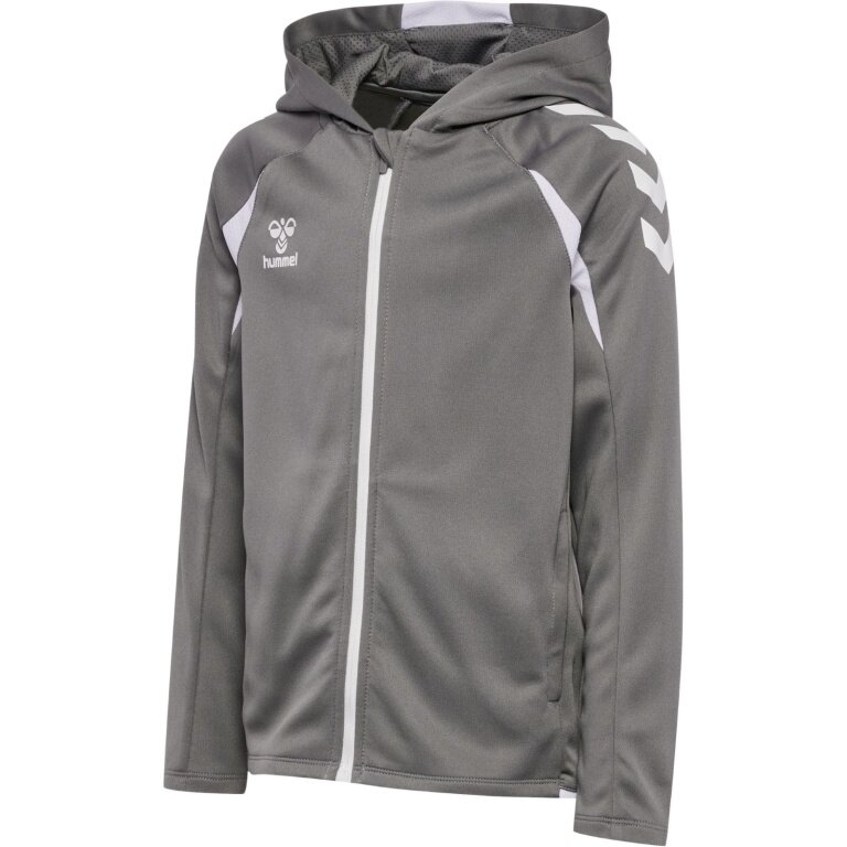 Hummel hmlCORE 2.0 Full-Zip Hoodie (100% recycled Polyester) grey/white children