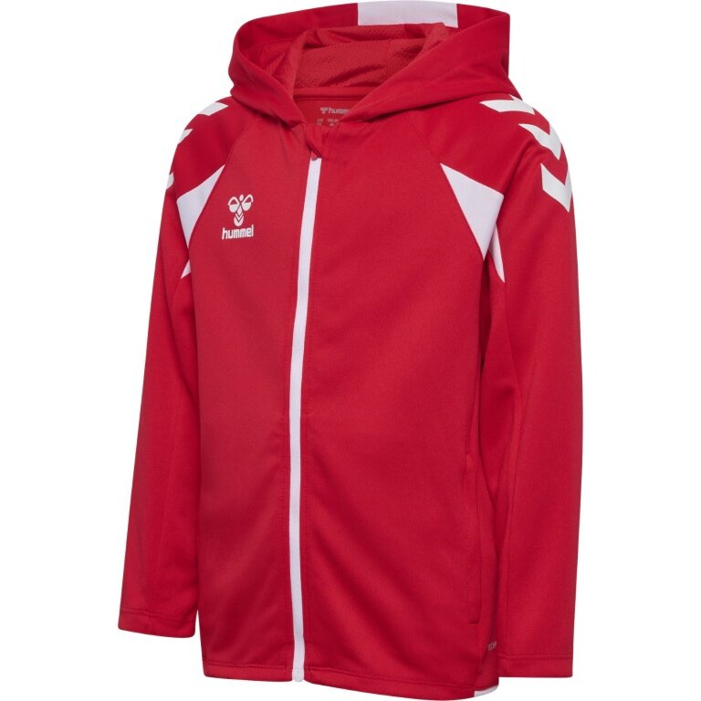 Hummel hmlCORE 2.0 Full-Zip Hoodie (100% recycled Polyester) red/white Children