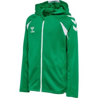 hummel Core 2.0 Full-Zip Hoodie (100% recycled Polyester) green/white children