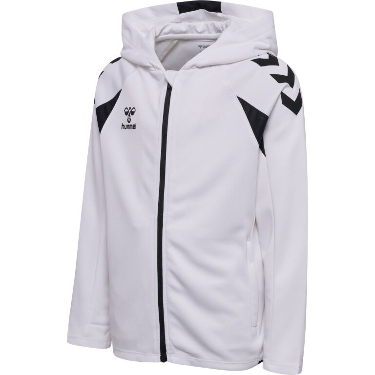 Hummel hmlCORE 2.0 Full-Zip Hoodie (100% recycled Polyester) white/black Kids
