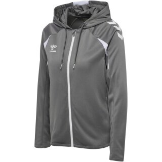 Hummel hmlCORE 2.0 Full-Zip Hoodie (100% recycled Polyester) grey/white Ladies