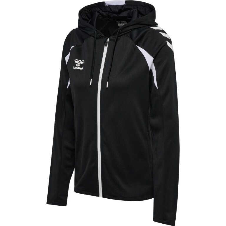Hummel hmlCORE 2.0 Full-Zip Hoodie (100% recycled Polyester) black/white ladies